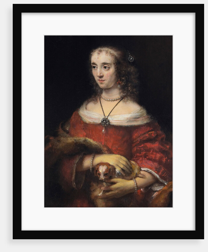 Portrait of a Lady with a Lap Dog, ca 1665 by Rembrandt van Rhijn