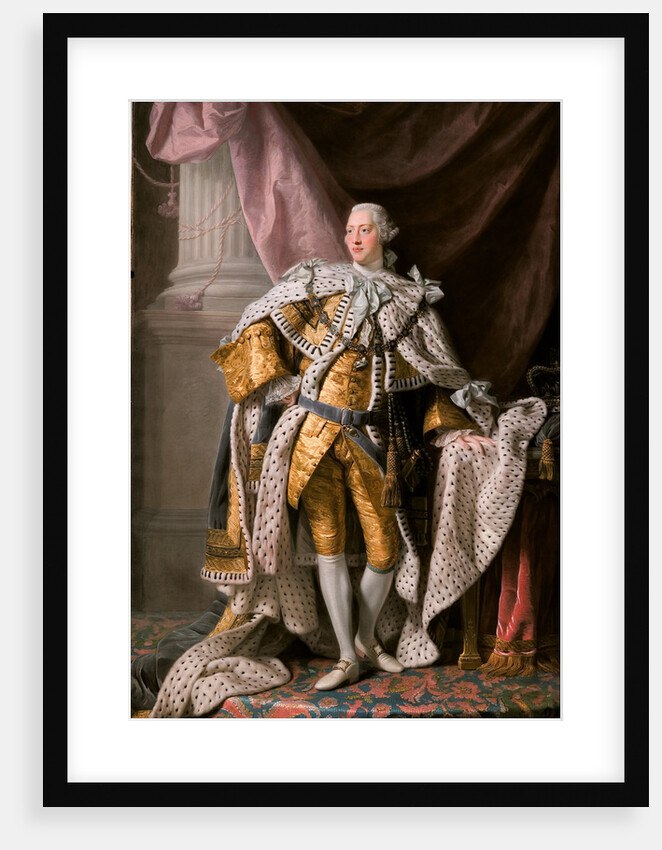 Portrait of the King George III of the United Kingdom in his Coronation Robes, ca 1770 by Ramsay