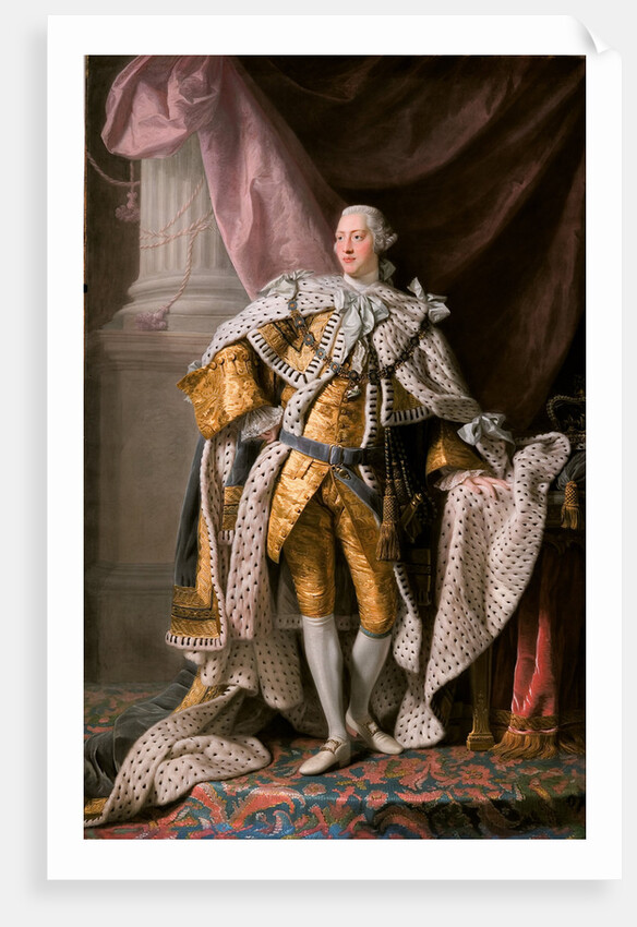 Portrait of the King George III of the United Kingdom in his Coronation Robes, ca 1770 by Ramsay