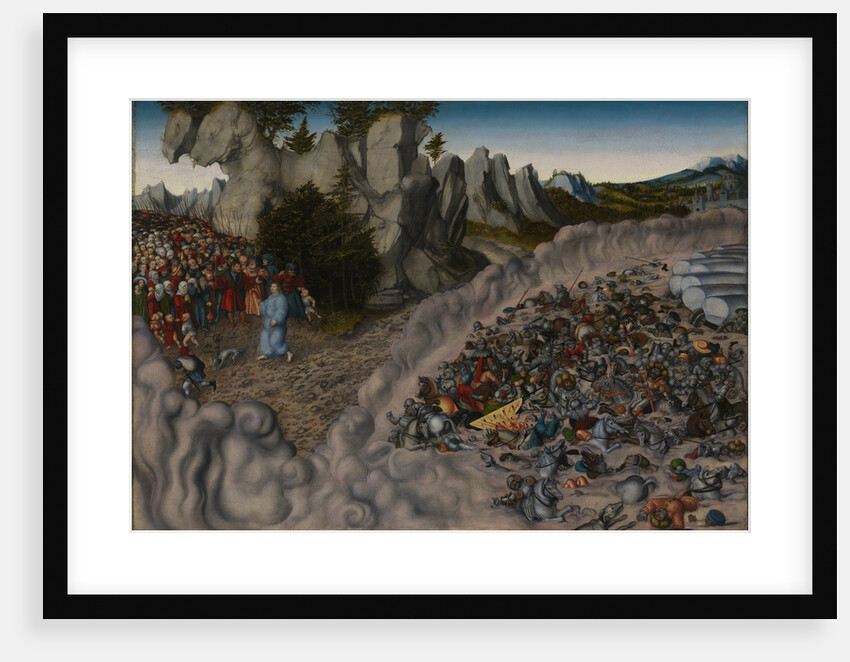 The Crossing of the Red Sea (Pharaohs Hosts engulfed in the Red Sea), 1530 by Lucas Cranach the Elder