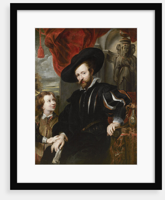 Portrait of Peter Paul Rubens with his son Albert, Mid of 17th cen by Peter Paul Rubens