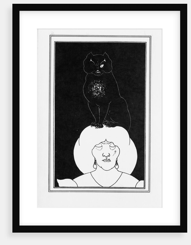 Illustration for the story The black cat by Edgar Allan Poe, 1894-1895 by Aubrey Beardsley
