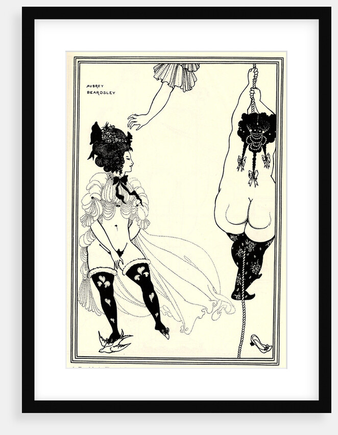 Two Athenian women in distress. Illustration for The Lysistrata of Aristophanes, 1896 by Aubrey Beardsley