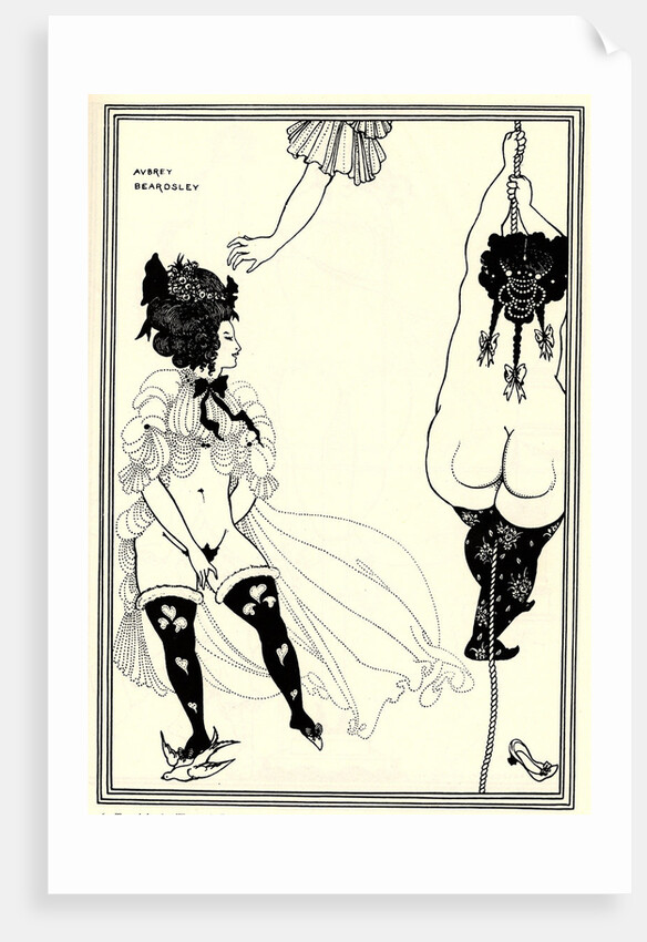 Two Athenian women in distress. Illustration for The Lysistrata of Aristophanes, 1896 by Aubrey Beardsley