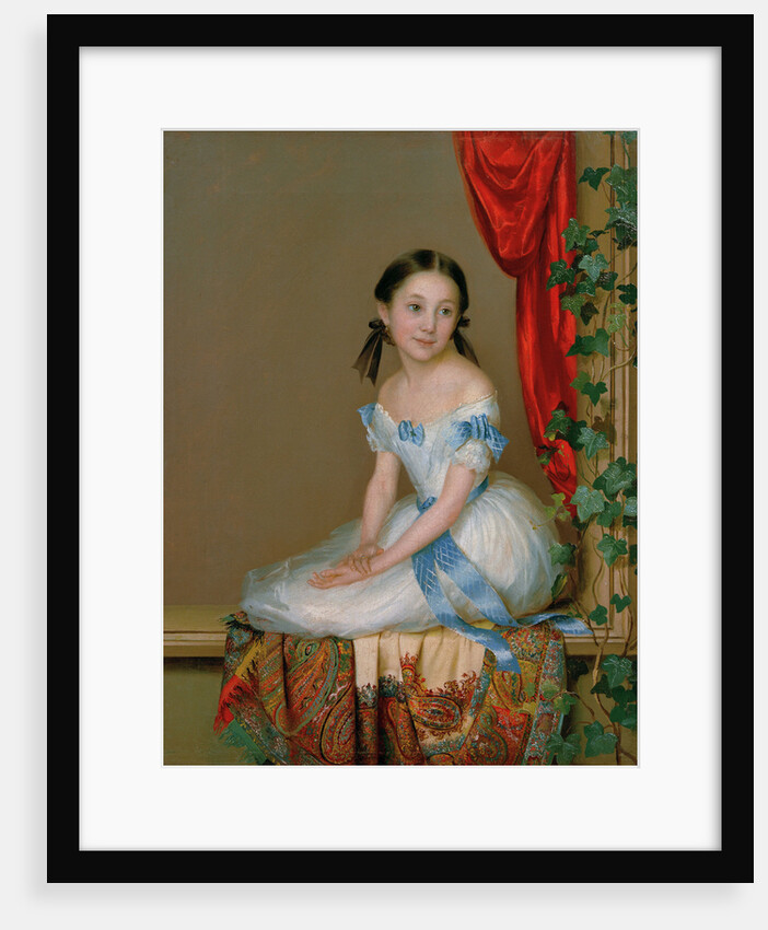 Girl with a cashmere scarf (Portrait of Princess Abamelek-Lazareva), after 1839 by Robert Schwede