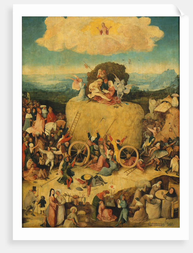 The Haywain (Triptych) Central panel, c. 1516 by Hieronymus Bosch