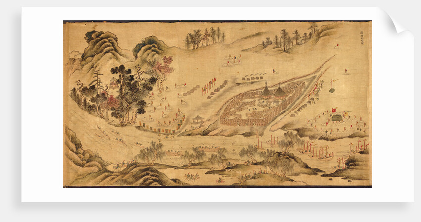 Map with a Russian camp in Eastern Siberia, 1689-1722 by Chinese Master