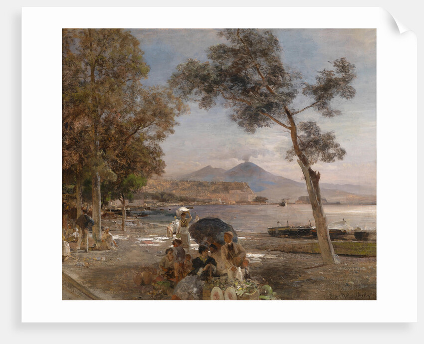 Evening mood at the Bay of Naples, 1888 by Oswald Achenbach