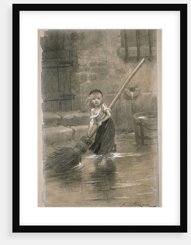 Cosette. Illustration from Les Misérables by Victor Hugo, 1862 by Émile-Antoine Bayard
