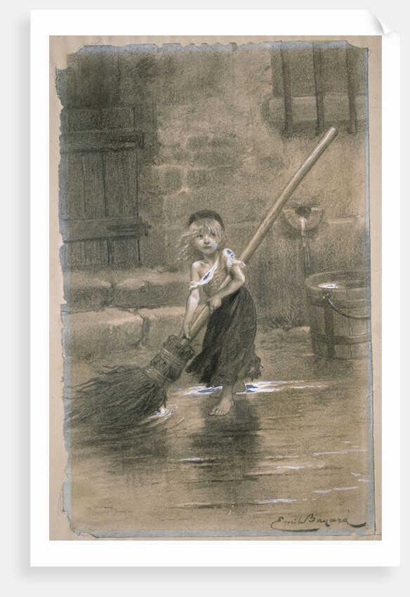 Cosette. Illustration from Les Misérables by Victor Hugo, 1862 by Émile-Antoine Bayard