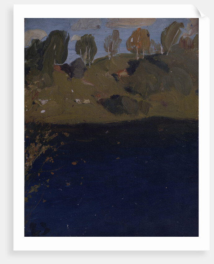 At a lake. Autumn, 1890s by Isaak Ilyich Levitan