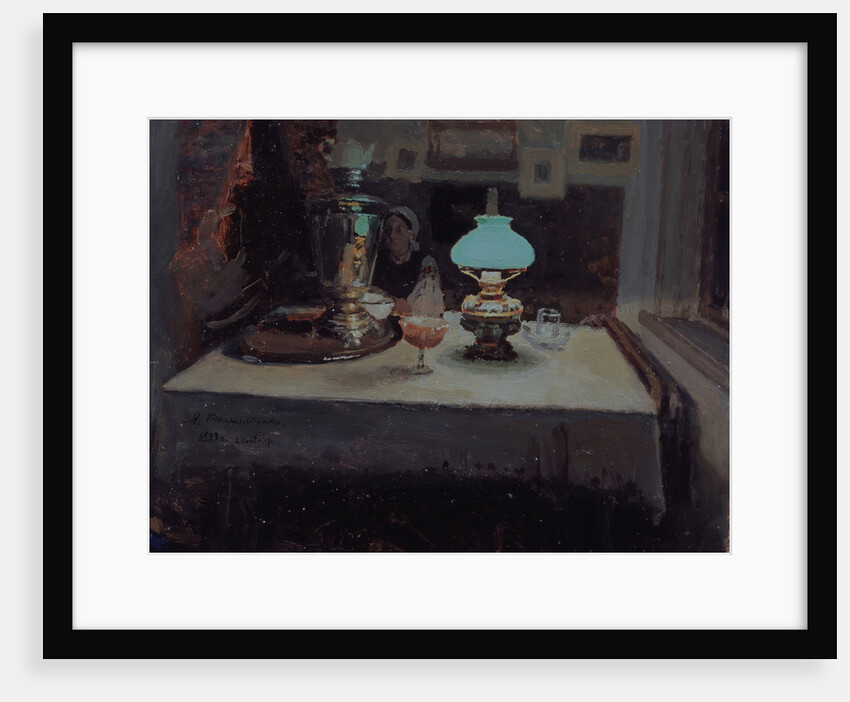 At the samovar, 1899 by Jakov Jakovlevich Kalinichenko