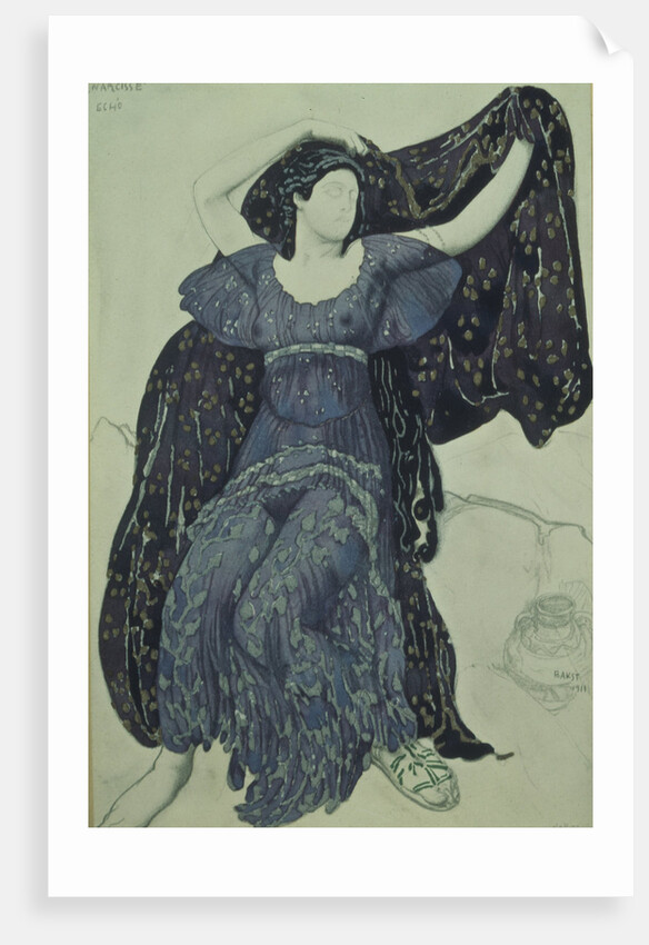 Nymph Echo. Costume design for the ballet Narcisse by N. Tcherepnin, 1911 by Léon Bakst