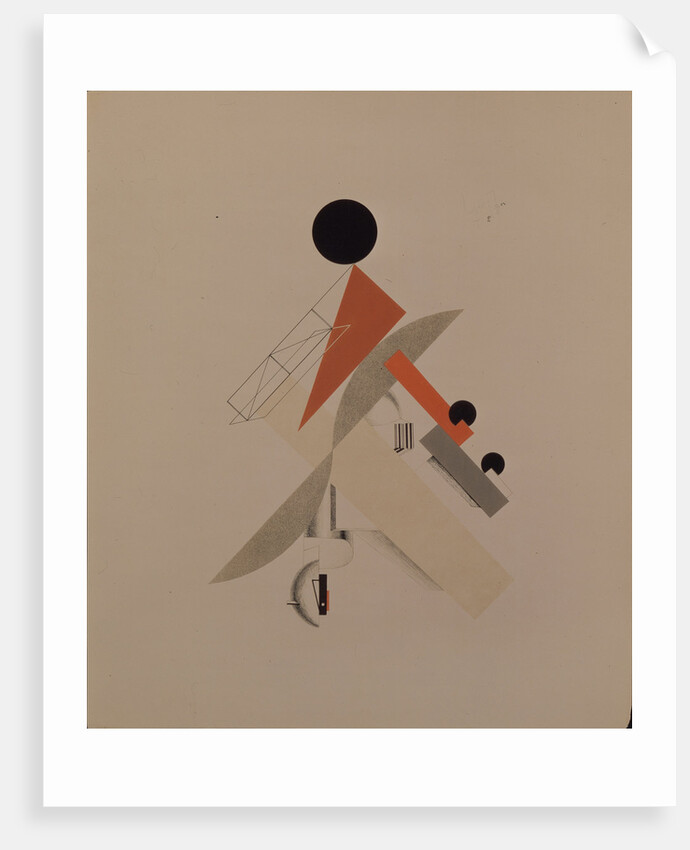Globetrotter. Figurine for the opera Victory over the sun by A. Kruchenykh, 1920-1921 by El Lissitzky