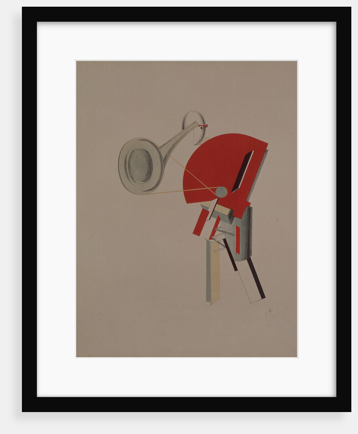 Reciter. Figurine for the opera Victory over the sun by A. Kruchenykh, 1920-1921 by El Lissitzky