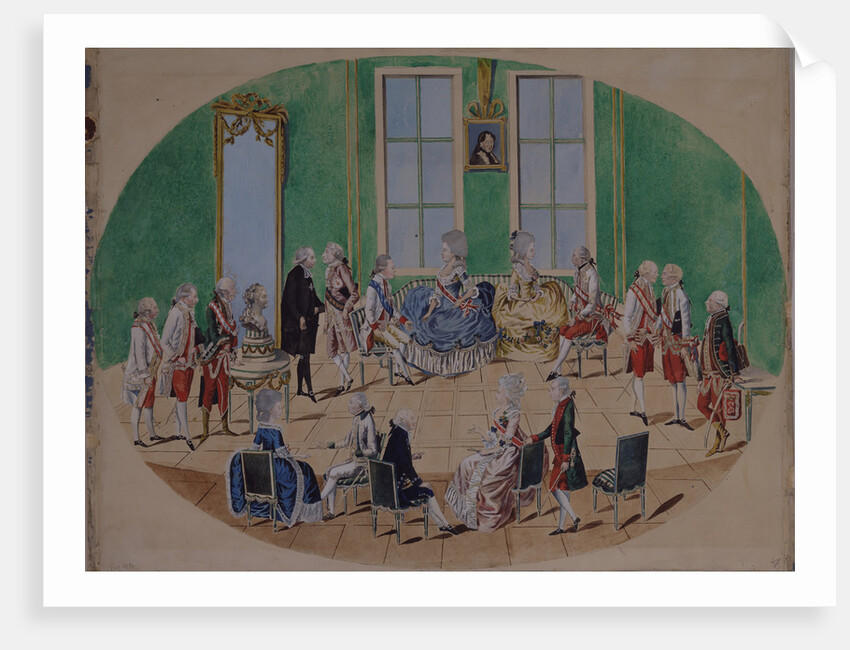 Grand Duke Pavel Petrovich and Grand Duchess Maria Fyodorovna in Vienna in 1782, 1782 by Johann Hieronymus Loeschenkohl