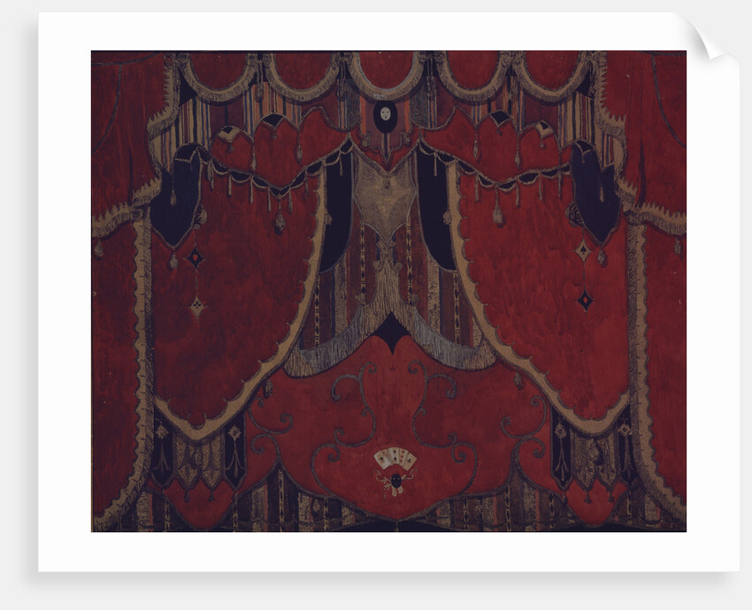 Design of main curtain for the theatre play The Masquerade by M. Lermontov, 1917 by Alexander Yakovlevich Golovin