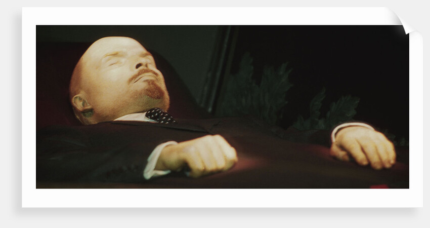 The Lenins dead body at the Lenins Mausoleum by Anonymous