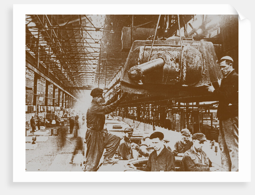 Construction of the T-34 tanks at the Kirov factory in Chelyabinsk by Anonymous