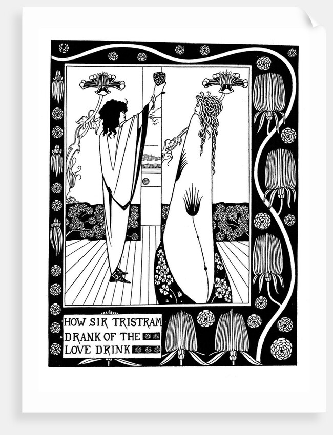 Illustration to the book Le Morte dArthur by Sir Thomas Malory by Aubrey Beardsley