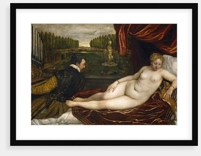 Venus, an Organist and a Little Dog by Titian