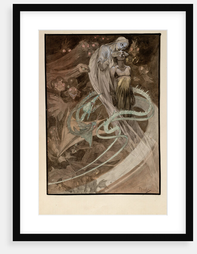 Illustration for the illustrated edition Le Pater by Alfons Marie Mucha