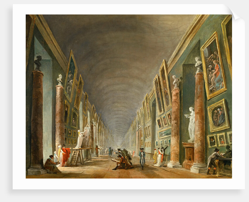 The Grand Galery of the Louvre by Hubert Robert