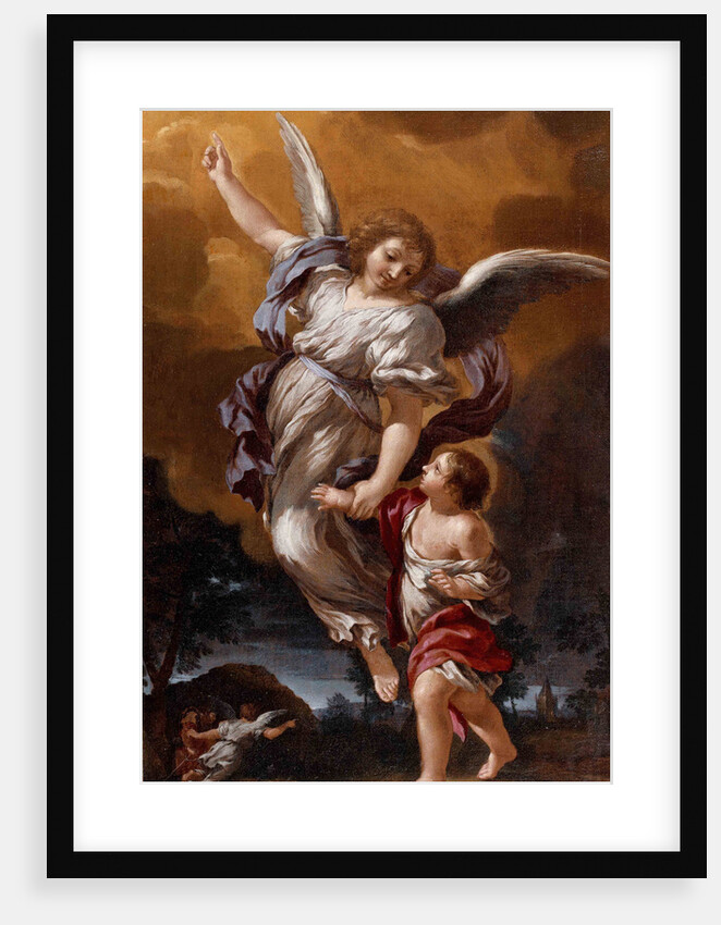 The Guardian Angel (after Pietro da Cortona) by Ciro Ferri