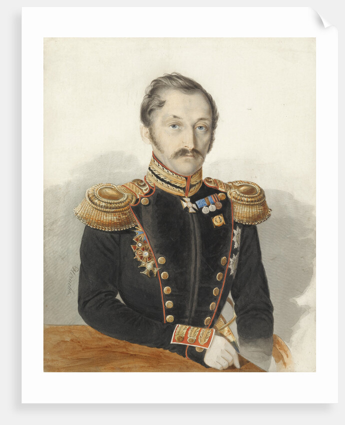 Portrait of General Alexander Danilovich Gerstenzweig by Ivan Alexeyevich Nechayev