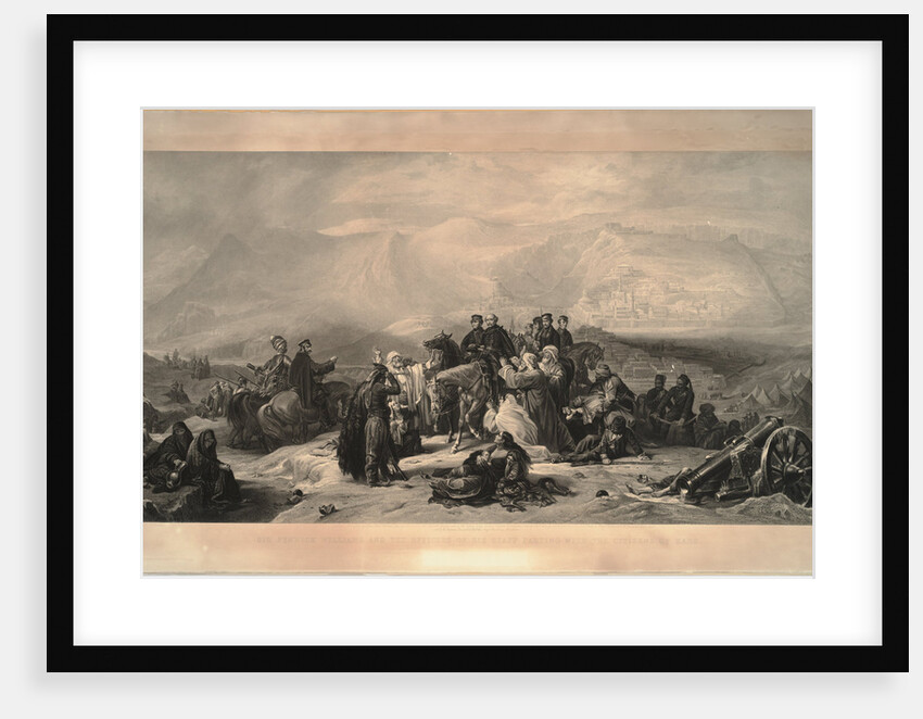 The defence of Kars. Sir Fenwick Williams and the officers of his staff parting with the citizens of by Thomas Jones Barker