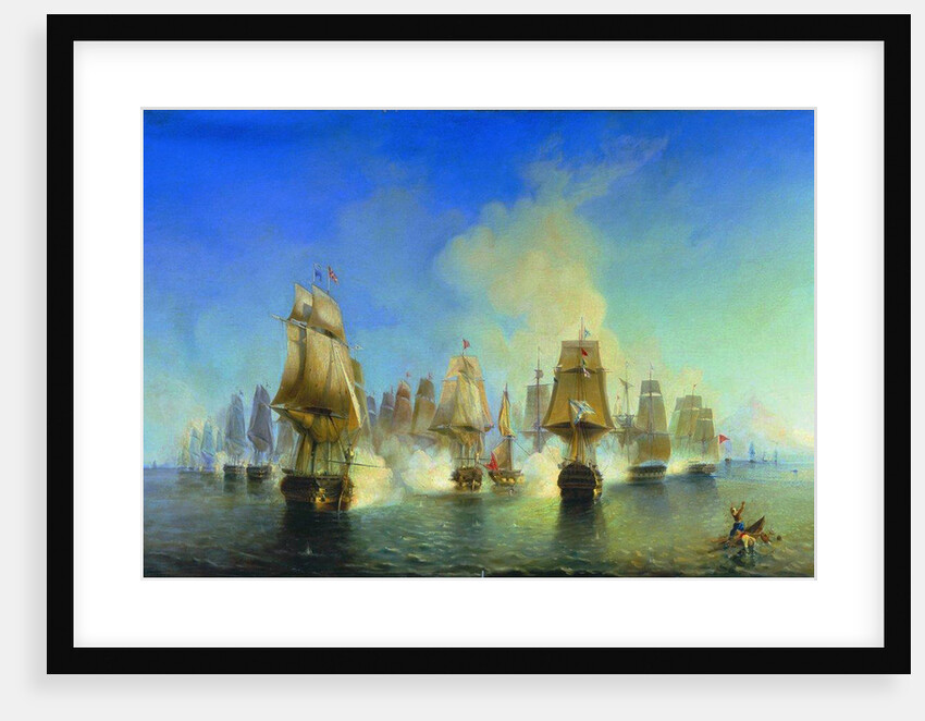 The naval Battle of Athos by Alexei Petrovich Bogolyubov