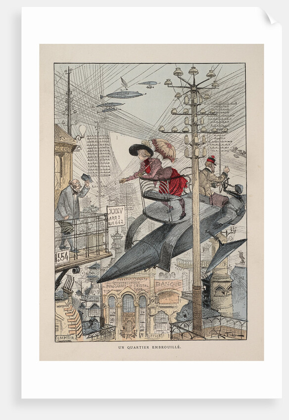 Illustration for Le vingtième siècle: La vie électrique by Albert Robida