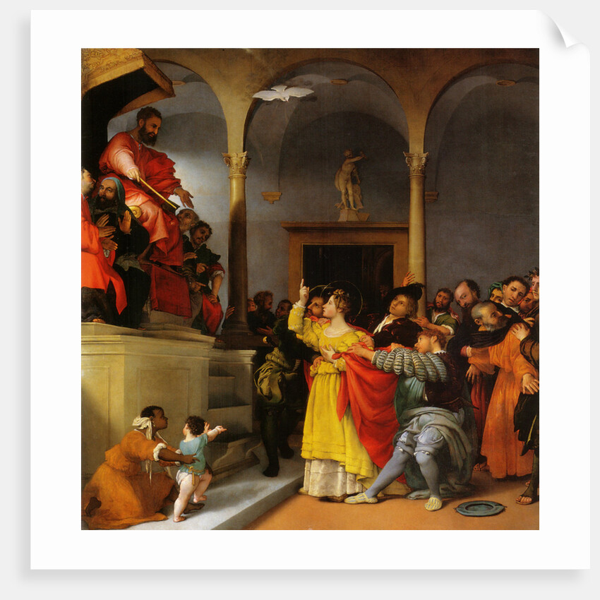 Altar of St. Lucia. Saint Lucia Before The Judge by Lorenzo Lotto