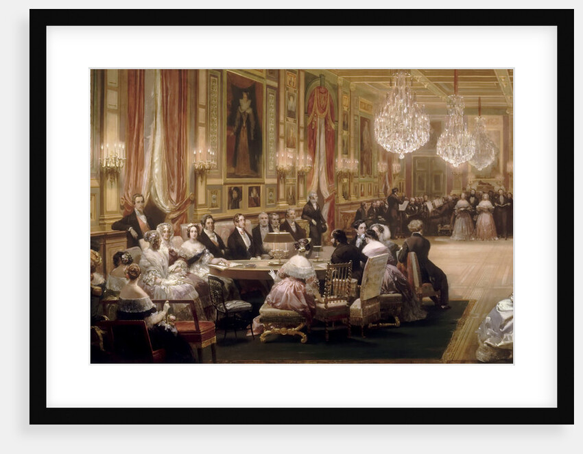 Concert in the Galerie des Guise at Chateau dEu, 4th September 1843 by Eugène Louis Lami