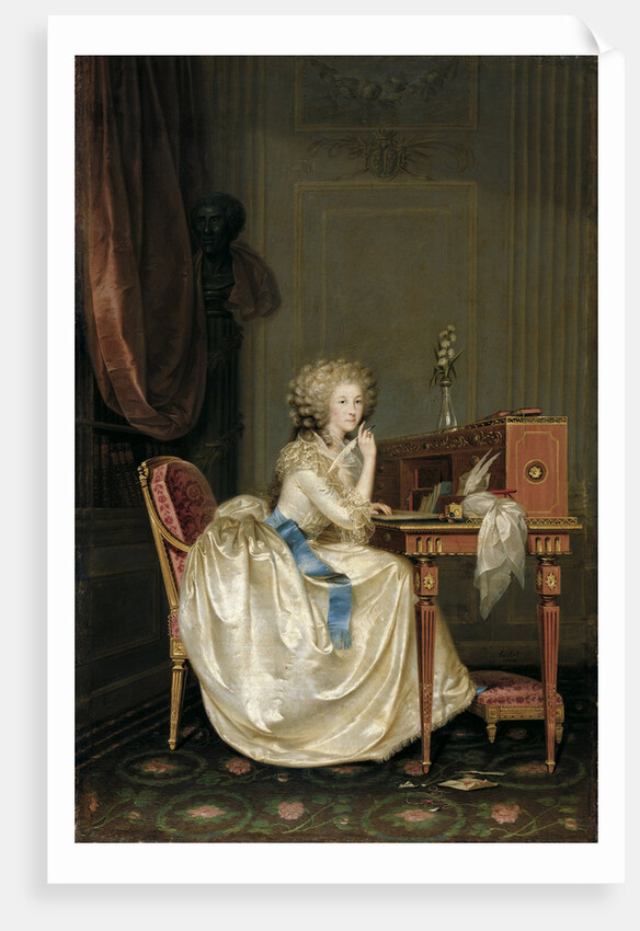 Portrait of Marie Louise of Savoy, Princess of Lamballe by Anton Hickel