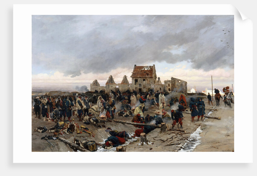 Bivouac at Le Bourget by Alphonse Marie de Neuville