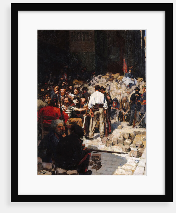 Barricade, the Paris Commune, May 1871 by André Victor Édouard Devambez