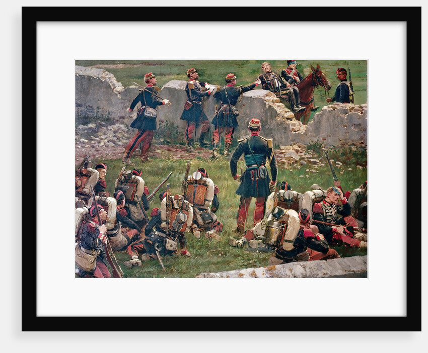 Evening of the battle of Rezonville (Gravelotte). Grenadiers of the Imperial Guard at rest, 16 Augus by Édouard Detaille