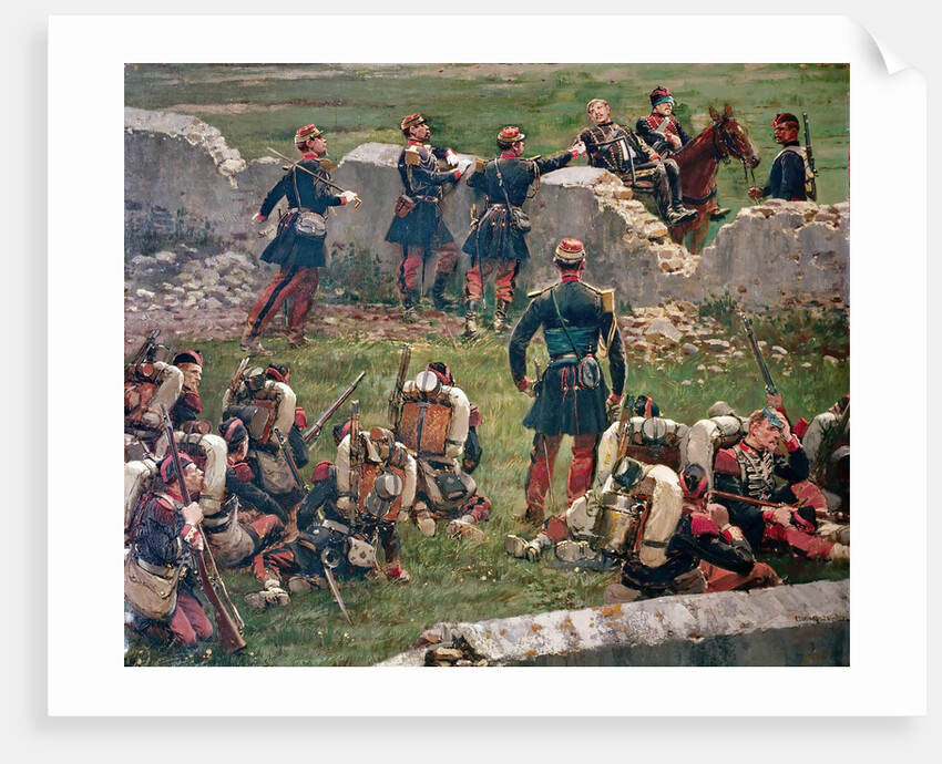 Evening of the battle of Rezonville (Gravelotte). Grenadiers of the Imperial Guard at rest, 16 Augus by Édouard Detaille