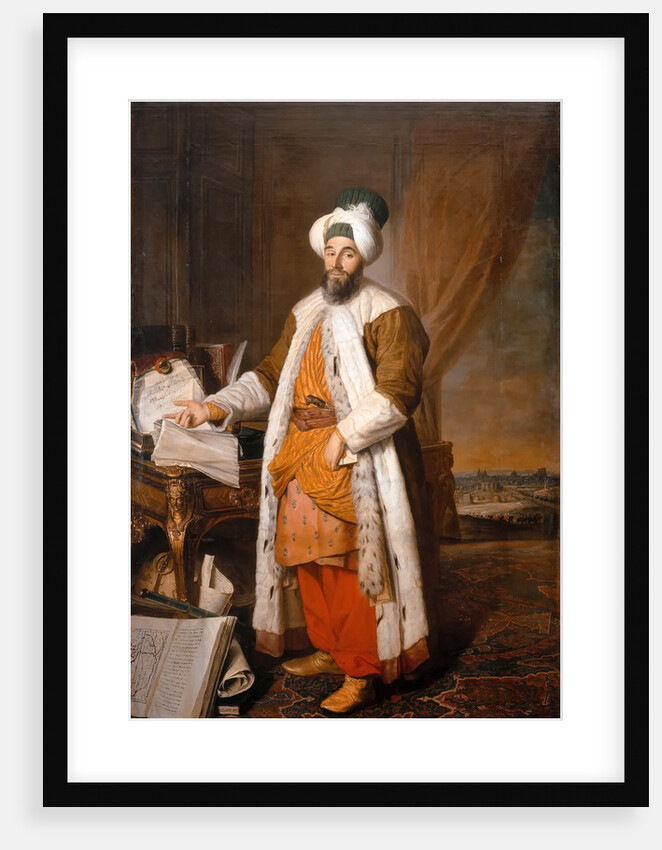 Portrait of Mehemet Said Pacha, Bey of Rumelia, special ambassador of the ottoman Sultan Mahmoud I i by Jacques-Andrè Joseph Aved