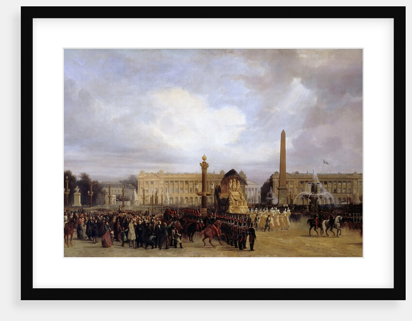 The Funeral Cortege of Napoleon I Passing Through the Place de la Concorde 15 December 1840 by Jacques Guiaud
