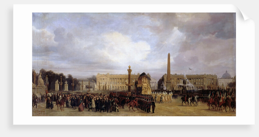 The Funeral Cortege of Napoleon I Passing Through the Place de la Concorde 15 December 1840 by Jacques Guiaud