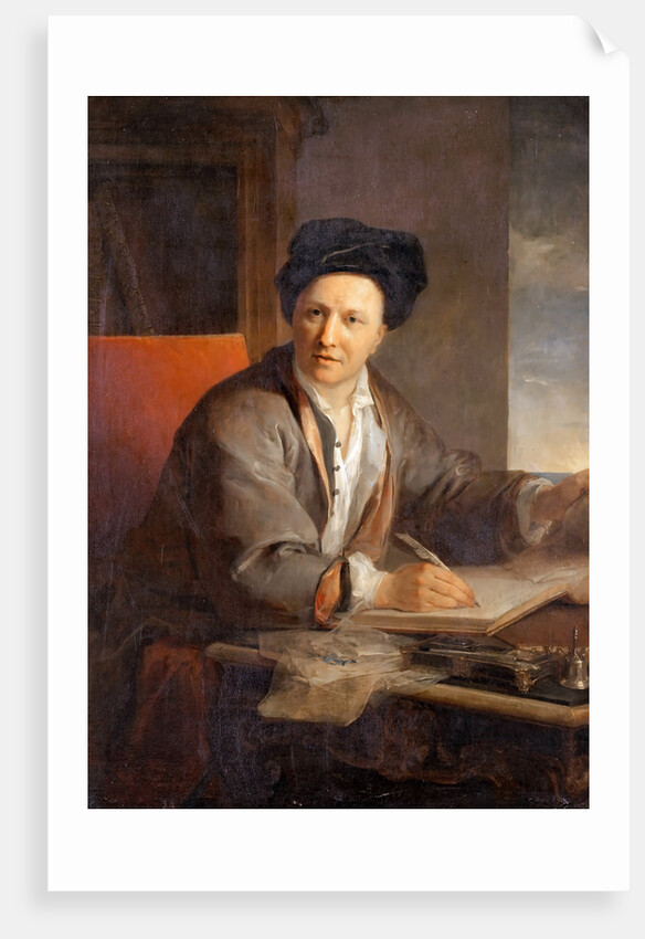 Portrait of the author Bernard le Bovier de Fontenelle by Louis Galloche