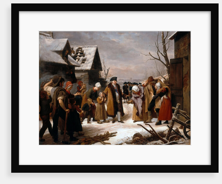 Louis XVI Distributing Alms to the Poor of Versailles during the Winter of 1788 by Louis Hersent