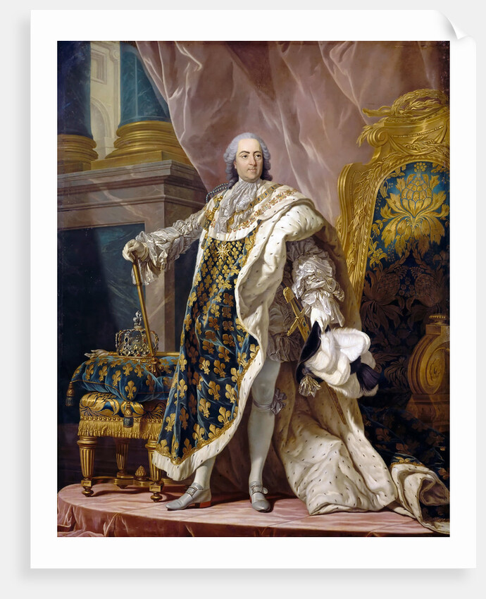 Portrait of Louis XV in his royal costume by Louis Michel Van Loo