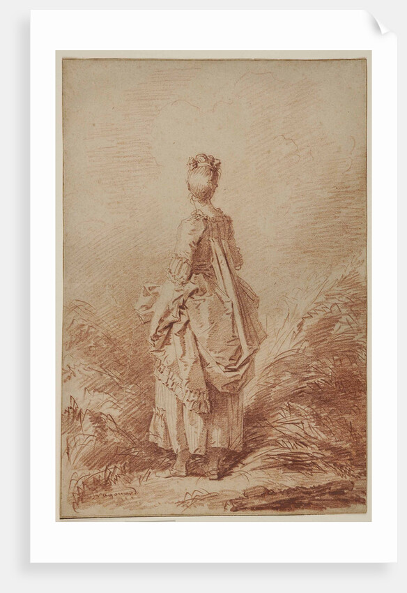 Young Woman Looking Back by Jean Honoré Fragonard