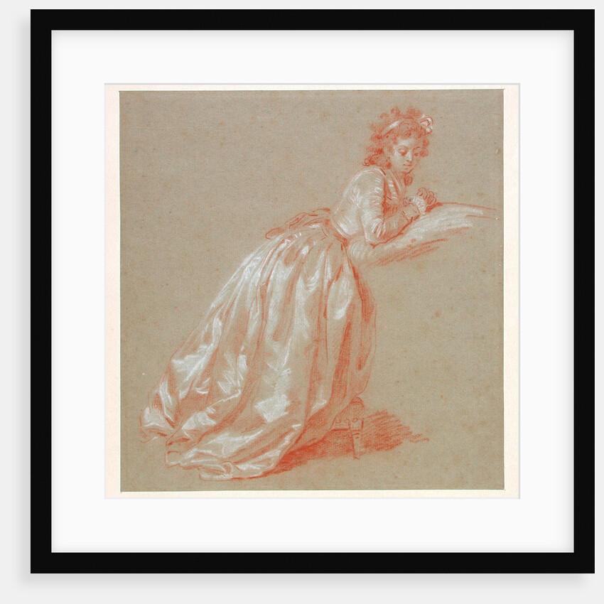 Young woman kneeling by Marguerite Gérard