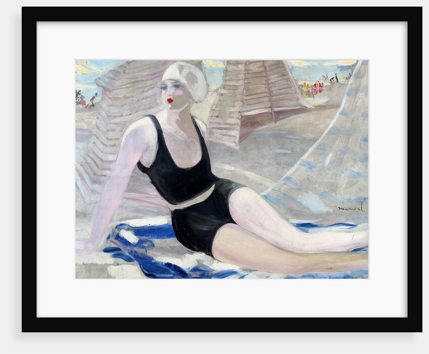 Bather in black swimming suit by Jacqueline Marval