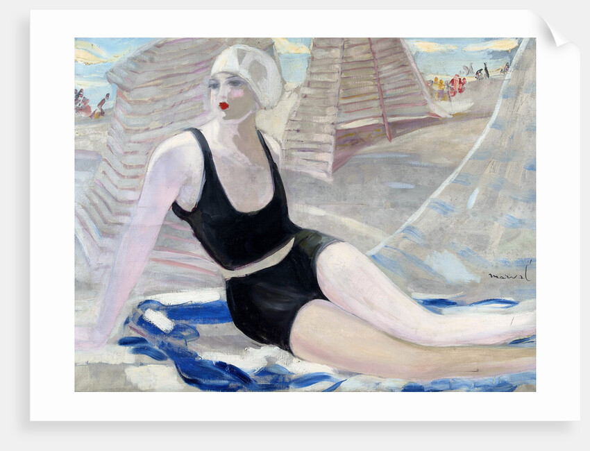 Bather in black swimming suit by Jacqueline Marval