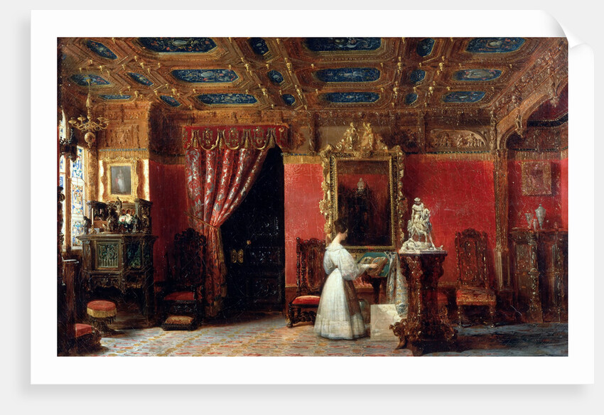 Princess Marie d?Orléans, Duchess of Württemberg, in her Atelier in the Palais des Tuile by Prosper Lafaye